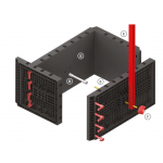 Опалубка многоразового использования унмверсальная с АБС-пластика для колоны квадрат 70-100 (70-80-90-100) см. h= 3 м. Geoplast Опалубка многоразового использования унмверсальная с АБС-пластика для колоны квадрат 70-100 (70-80-90-100) см. h= 3 м. Geoplast